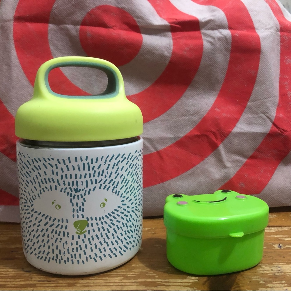 Reduce 10oz Stainless Steel Critter Food Jar Blue/Green White